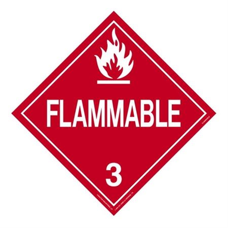 Class 3 - Flammable Liquid Worded Placard